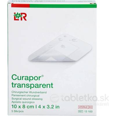 Curapor Transparent sterilní 10x8cm/5 ks