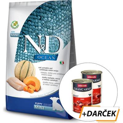 N&D Dog Ocean Pumpkin GF Puppy Mini, Cod & Cantaloupe melon 7 kg