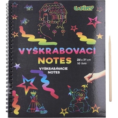 Škrabacie vyškrabávacie notes dúhový 10 listov v sáčku