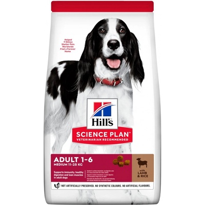 Hill's Science Plan granule pre stredné dospelé psy s jahňacím a ryžou 14 kg
