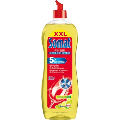 Somat Rinser 3x Shine Action Lemon & Lime oplachovací prostředek 750 ml