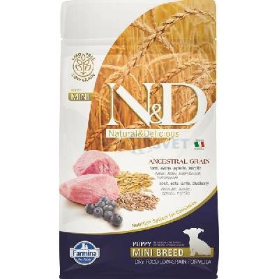 N&D Ancestral Grain Low Grain Dog Puppy Mini Lamb & Blueberry 2,5 kg