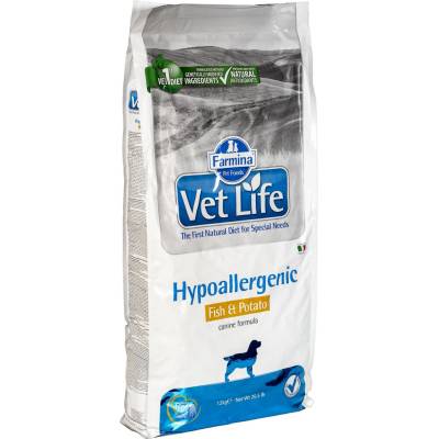 Vet Life dog Hypoallergenic fish & potato 12 kg