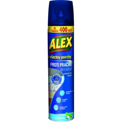 Alex na všetky povrchy proti prachu antistatický sprej s vôňou záhrady po daždi 400 ml