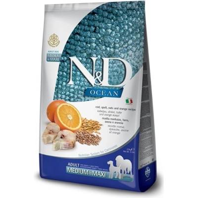 N&D ocean Dog Low Grain Adult M / L Codfish & Orange 12 kg