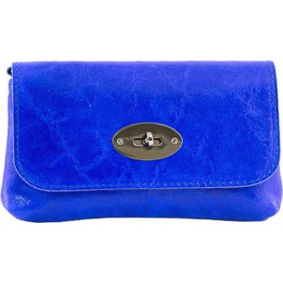 Made In Italy kožená kabelka 1423 modrá