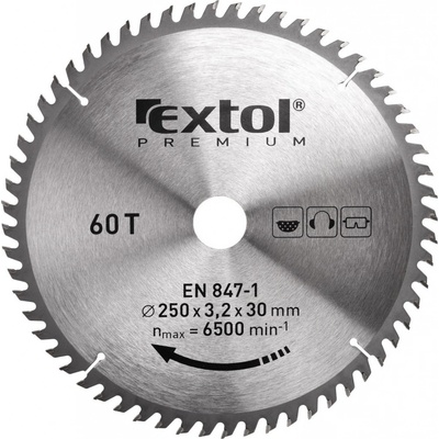 EXTOL PREMIUM kotúč pílový s SK plátkami 250x2,2x30mm 60T 8803242