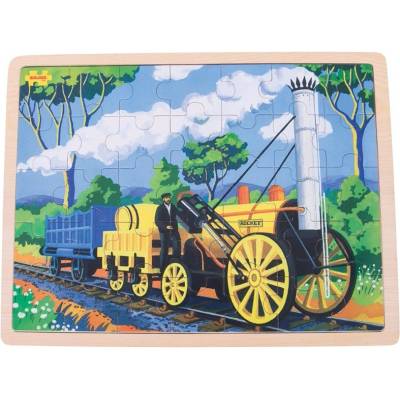 Bigjigs Toys dřevěné historický vlak Rocket 35 dielov