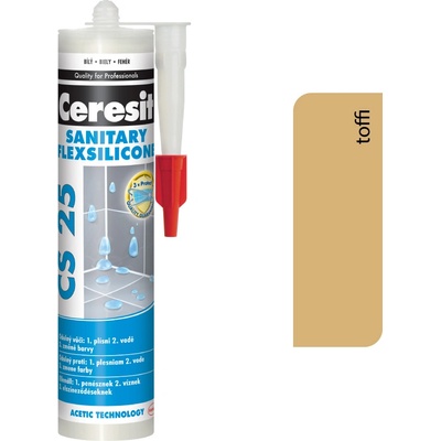 CERESIT CS 25 sanitárny silikón 280g toffy