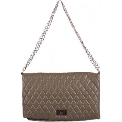 Made In Italy listová kabelka šedo 717 hnedá