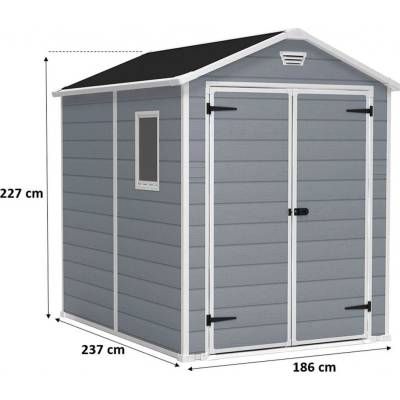 Keter Manor 6 x 8 DD sivý