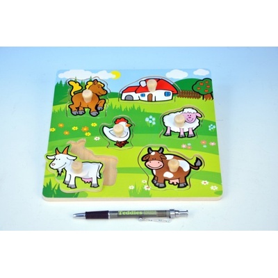 Teddies 00512015 Vkládačka Moje první zvířátka 6 ks