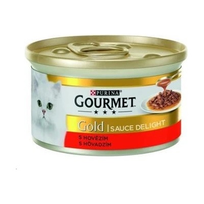 Gourmet Gold cat Sauce Delight s hovädziem v omáčce 85 g
