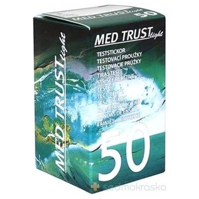 Med Trust Light testovacie prúžky na meranie hladiny glukózy 50 ks
