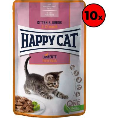 Happy Cates Meat in Sauce Kitten & Junior Land Ente 85 g