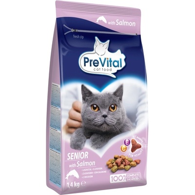 PreVital kočka senior losos 1,4 kg