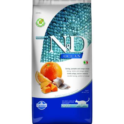 N&D OCEAN CAT GF Adult Herring Pumpkin & Orange 5 kg