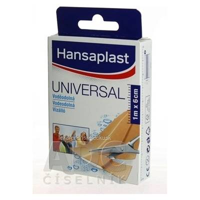 Hansaplast UNIVERSAL náplasť vodeodolná 6 cm x 1 m 1 ks
