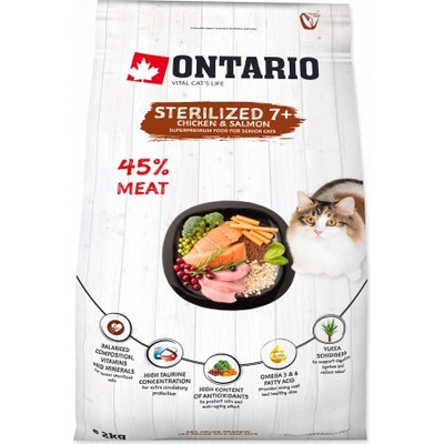 Ontario Cat Sterilised 7+ 2 kg