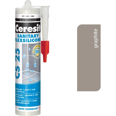 CERESIT CS 25 Sanitárny silikón 280g graphite