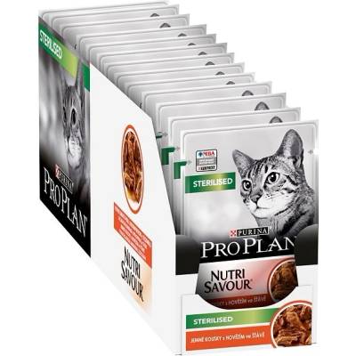 Pro Plan Adult Cat Sterilised Maintenance hovädzie v šťave 26 x 85 g