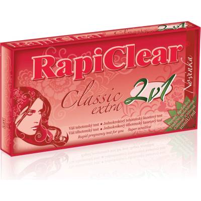 RapiClear Classic Extra 2v1 tehotenský test 2 ks