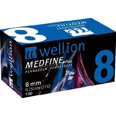 Wellion Medfine Plus Jehly inz.pera 30G x 8 mm/100 ks