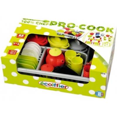 Ecoiffier veľká sada riadu s odkvapkávačom