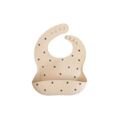 Mushie silikonový bryndák Black Daisy