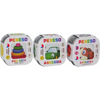 Teddies Pexeso 3ks Abeceda Zvířátka Pro děti společenská hra Hmaťák