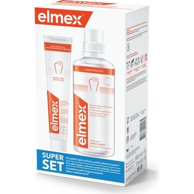 Elmex Caries Protection 400 ml + Caries Protection zubná pasta 75 ml