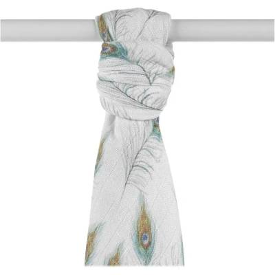 Kikko Bambusová osuška XKKO BMB Digi Peacock Feathers 90x100