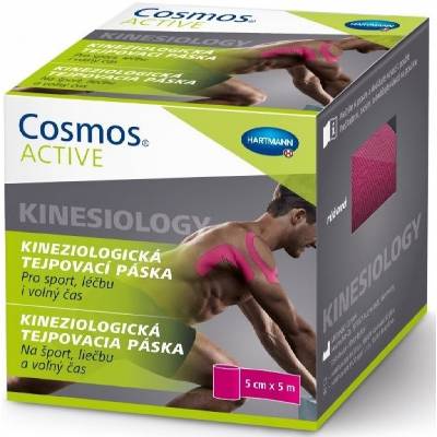 Cosmos Active kineziologická tejpovacia páska ružová 5 cm x 5 m