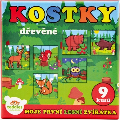 Teddies kostky kubus Moje první lesní zvířátka