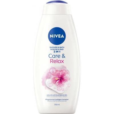 Nivea Care & Relax sprchový gél a pena do kúpeľa (Shower & Bath) 750 ml