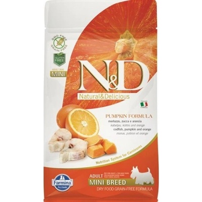 N&D Grain Free Pumpkin DOG Adult Mini Codfish & Orange 7 kg