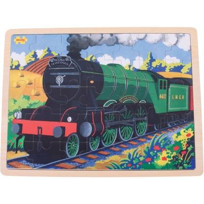 Bigjigs Toys dřevěné historický vlak Flying Scotsman 35 dielov