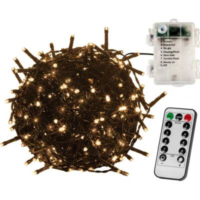 Voltronic vianočná reťaz 10 m 100 LED teplá biela ovládač