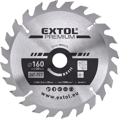 EXTOL PREMIUM 8803213 Pílový kotúč 160x2,8x20 24zubov